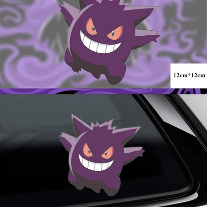 Pokemon Anime Car Sticker Gengar Anime Sticker Waterproof Sunscreen Laptop Sticker Trunk Sticker Wall Decals
