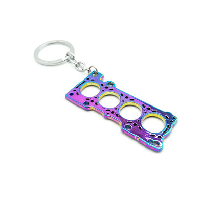 NEO Chrome Car Parts Keychain Metal Keyring Wheel Hub Nitrogen Gas Bottle Shock Absorber Key Chain Whistle Turbine Auto Interior