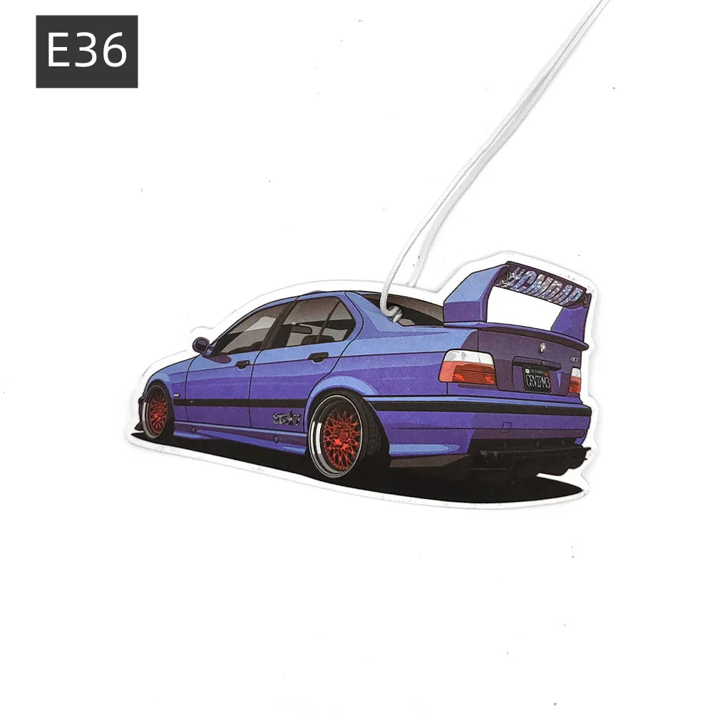 JDM Car Air Freshener Hanging Rearview Mirror Perfume Flavoring Turbo Brake Disc Shock Absorber Solid Paper Diffuser Accessories