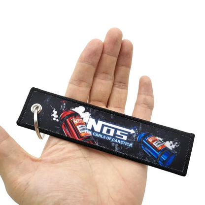 JDM Initial D Embroidery Keyring Car Keychain Key Tag Lanyard Refit Gift Red Sun Racing Team Motorcycle Key Chain Accessories