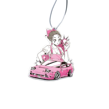 JDM Car Girls Air Freshener Auto Rearview Mirror Hanging Pendant Perfume Flavoring Diffuser Car Accessories Interior Decoration