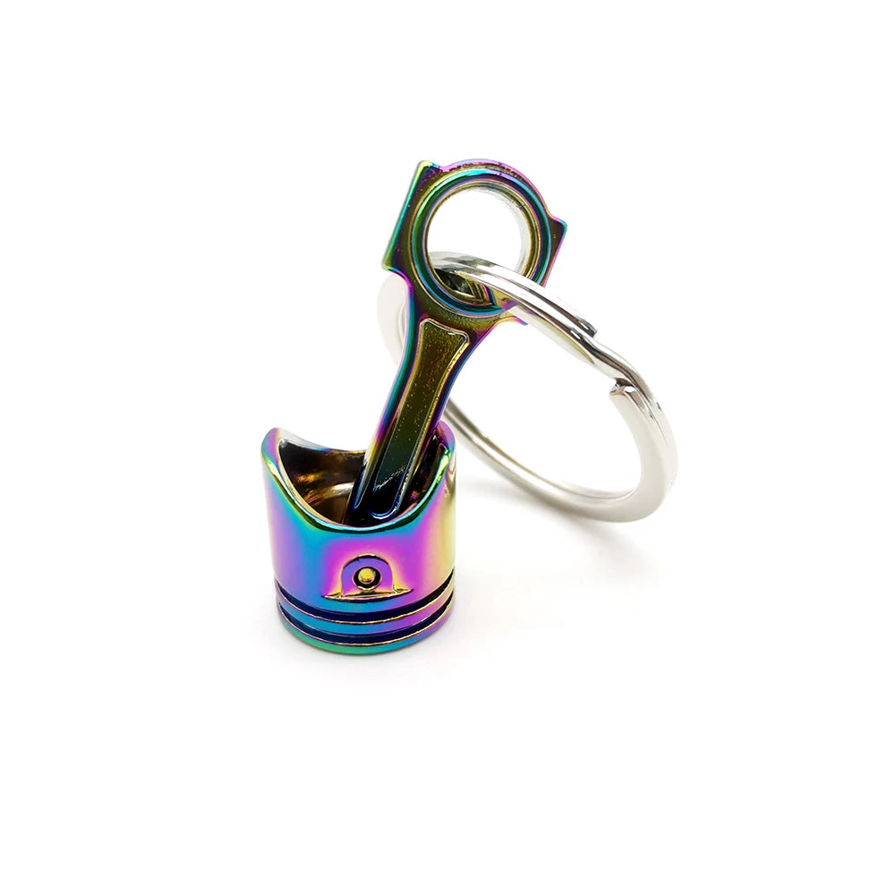 NEO Chrome Car Parts Keychain Metal Keyring Wheel Hub Nitrogen Gas Bottle Shock Absorber Key Chain Whistle Turbine Auto Interior