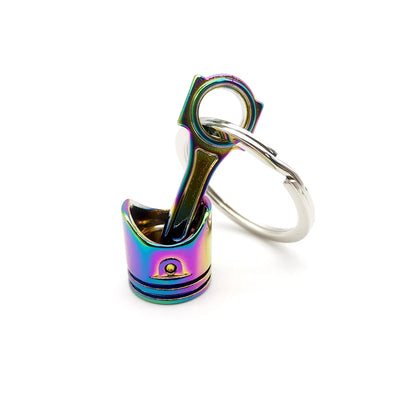 NEO Chrome Car Parts Keychain Metal Keyring Wheel Hub Nitrogen Gas Bottle Shock Absorber Key Chain Whistle Turbine Auto Interior