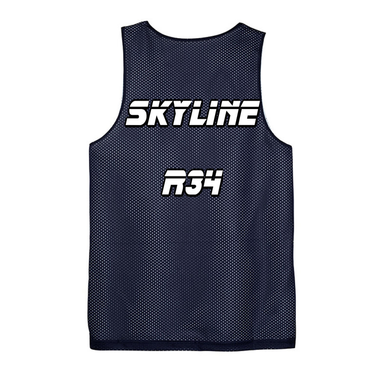 NAVY/WHITE - BACK